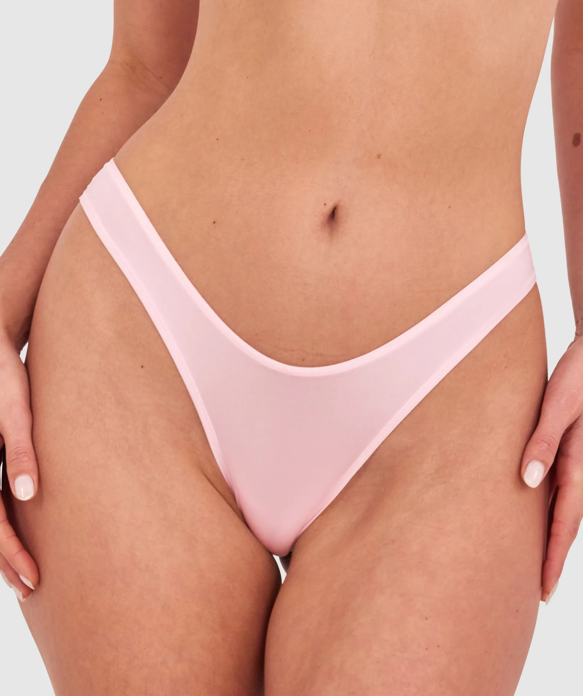 NKD High Leg G String - Pink