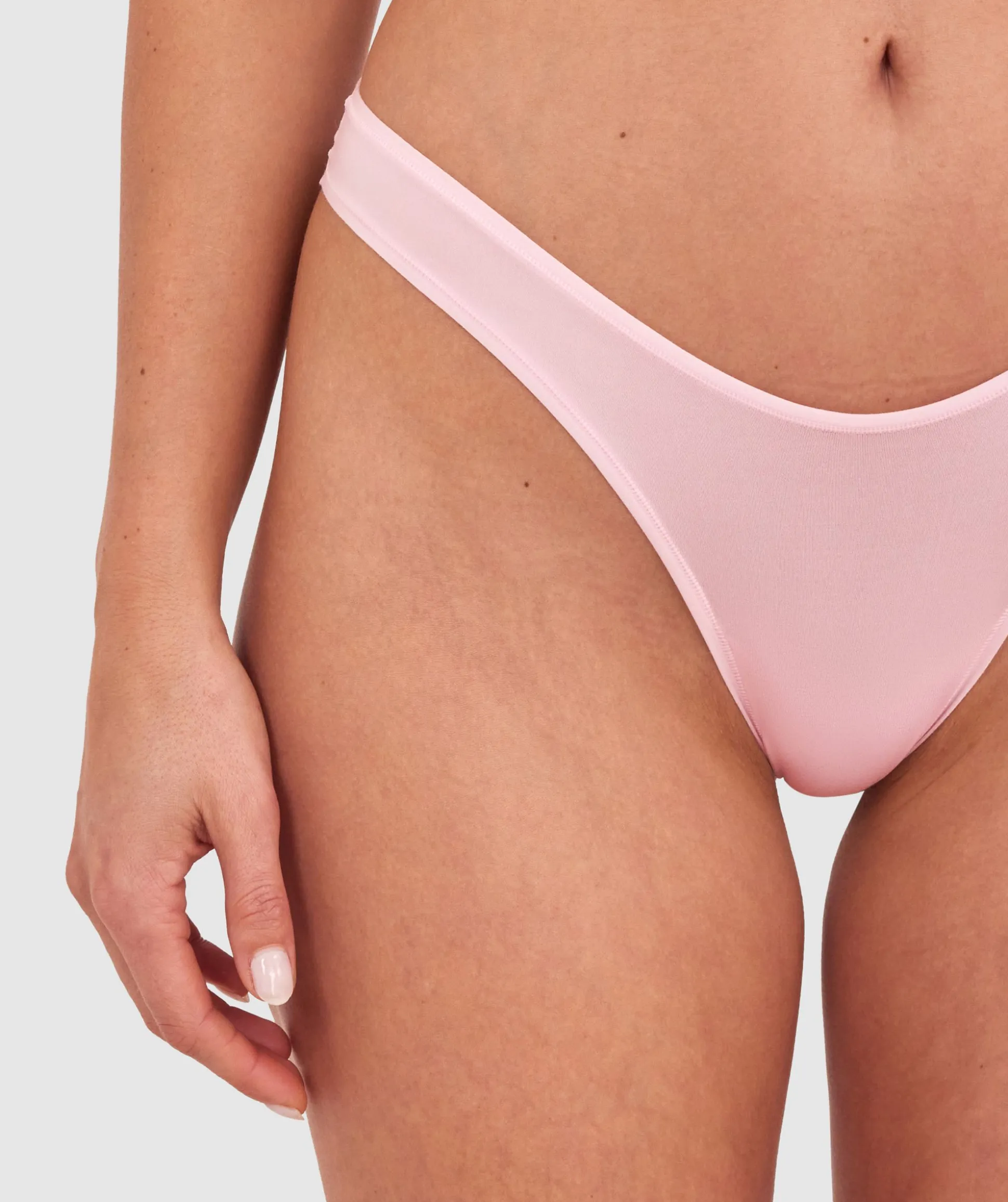 NKD High Leg G String - Pink