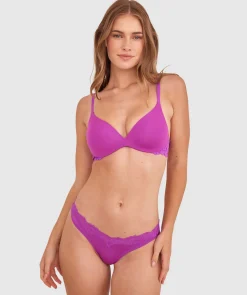 NKD High Leg G String - Purple