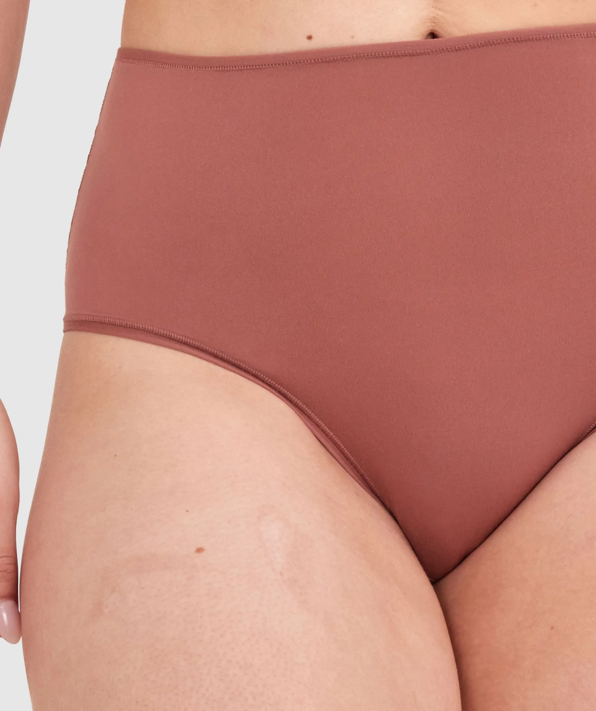 NKD High Waist Brazilian Knicker-Mocha