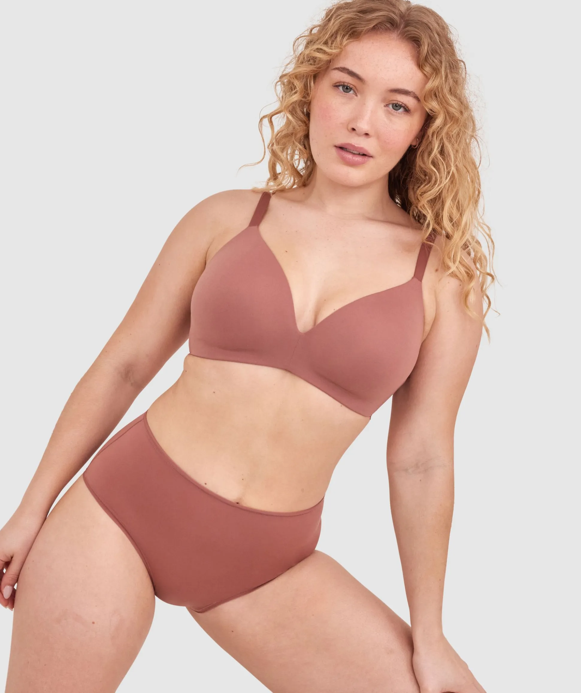 NKD High Waist Brazilian Knicker-Mocha