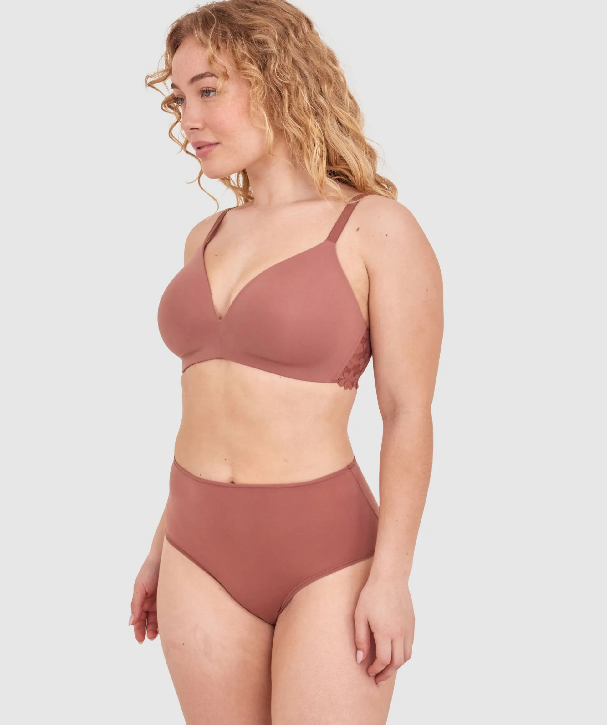 NKD High Waist Brazilian Knicker-Mocha