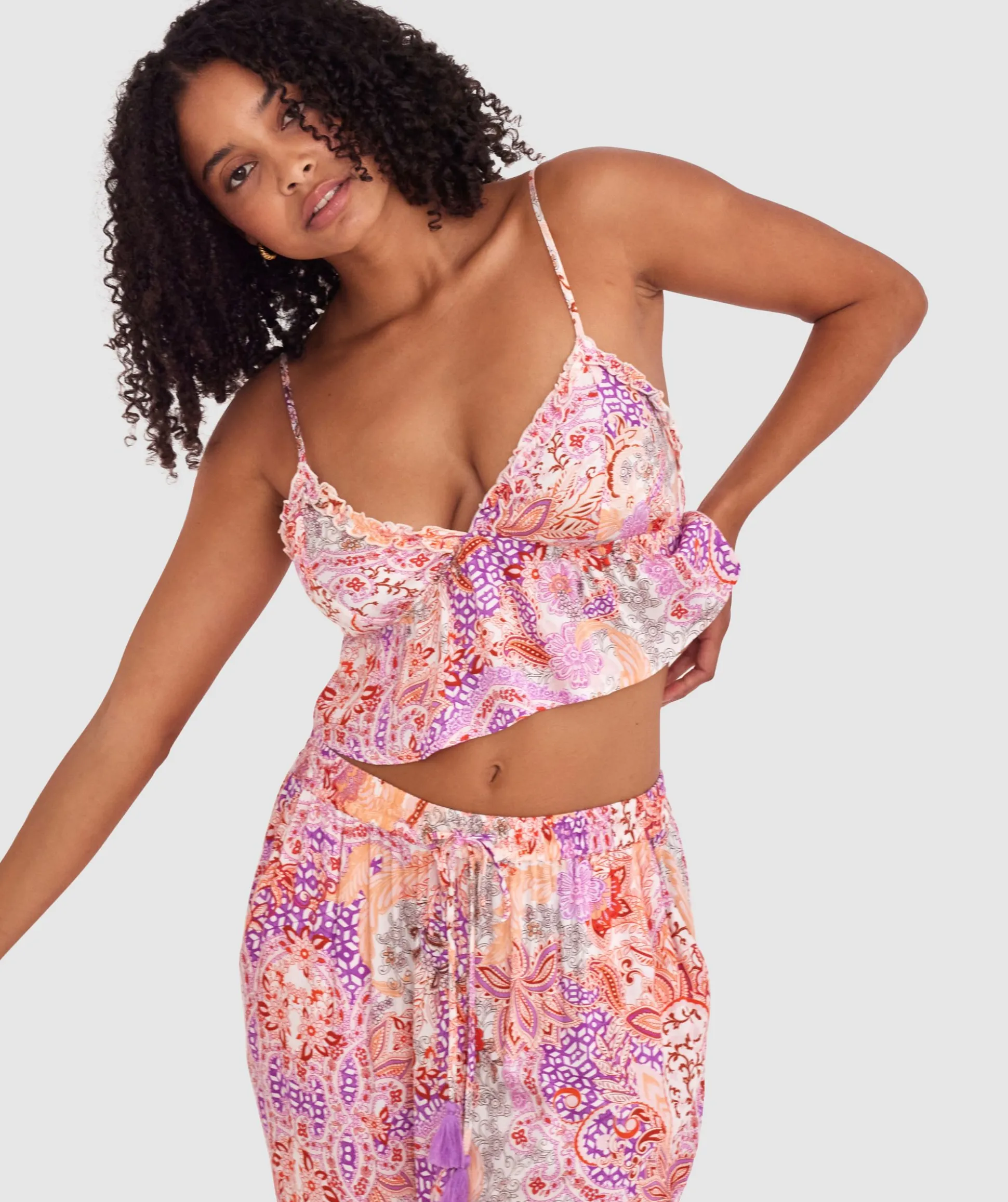 Palmer Cami - Print Paisley/Purple