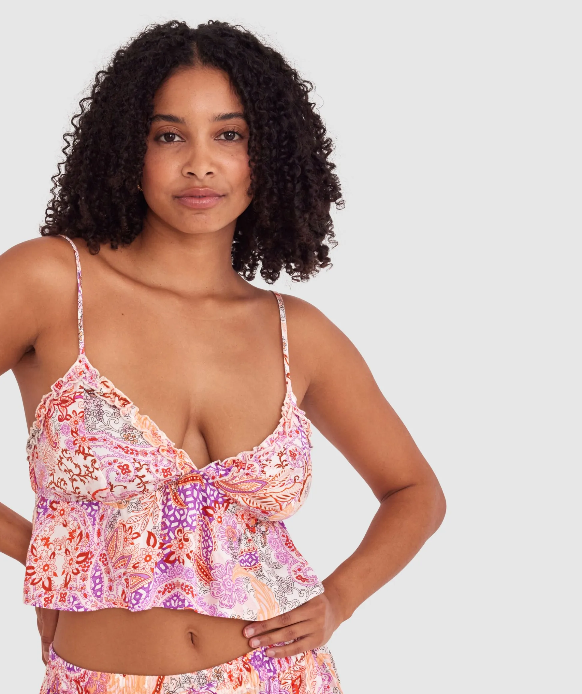 Palmer Cami - Print Paisley/Purple