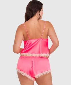 Paris Cami-Hot Pink / Cream
