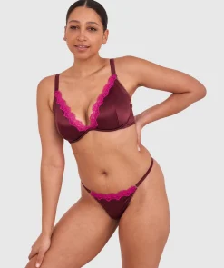 Paris G String - Dark Rust/Magenta