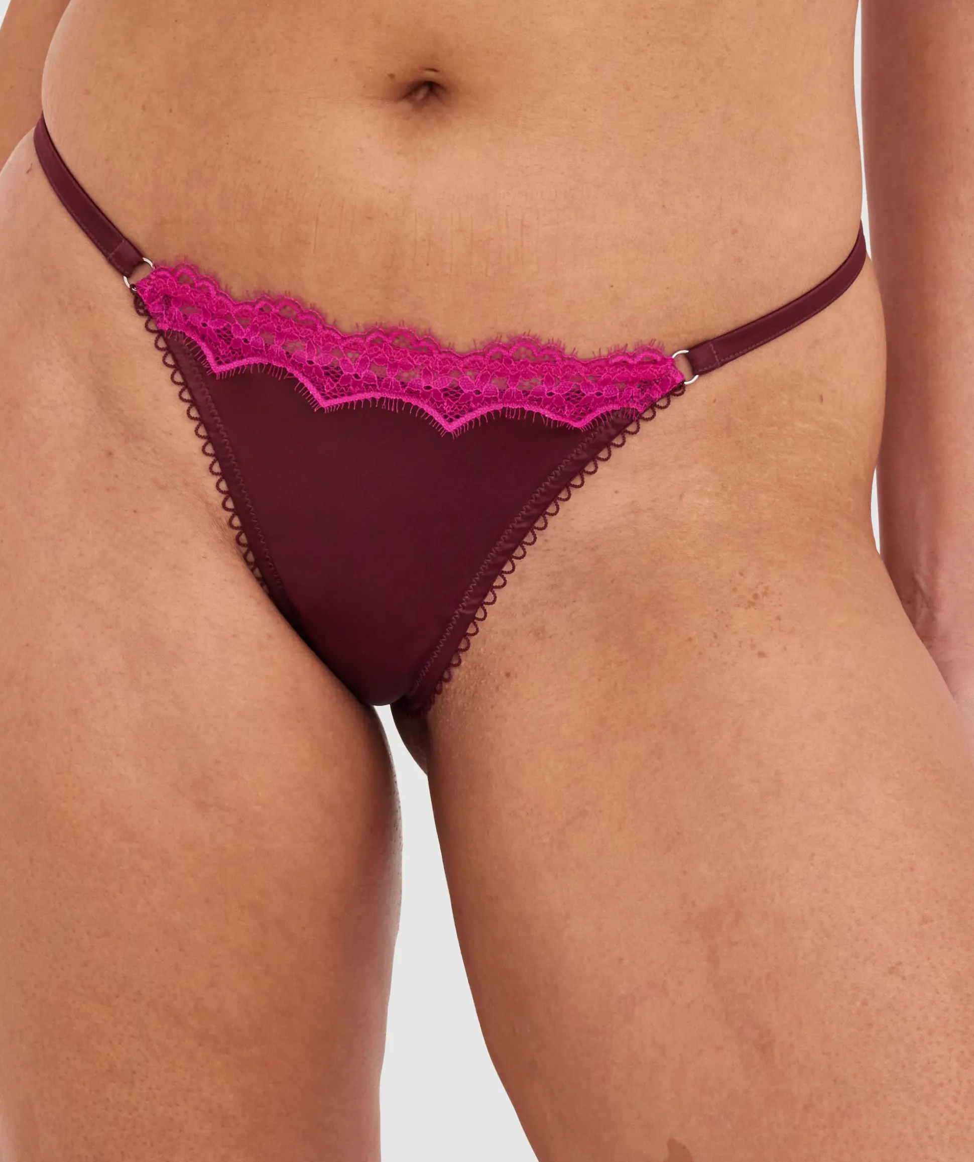 Paris G String - Dark Rust/Magenta