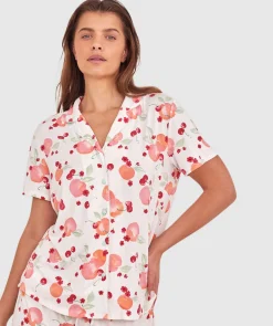 Peachy Cheeks Short Sleeve Top - Print