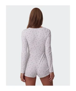 Polly Long Sleeve Romper - Print Ditsy Floral