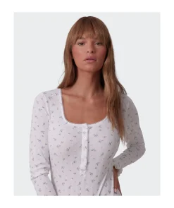Polly Long Sleeve Romper - Print Ditsy Floral