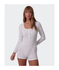 Polly Long Sleeve Romper - Print Ditsy Floral