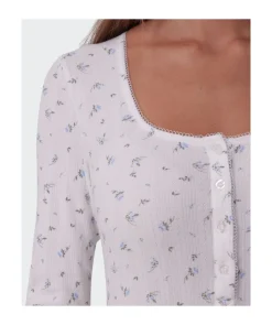 Polly Long Sleeve Romper - Print Ditsy Floral