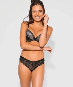 Posie Lace Brazilian Knicker - Black