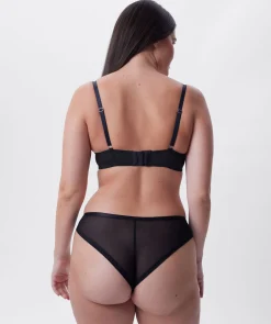 Posie Lightly Lined Balconette Bra - Black