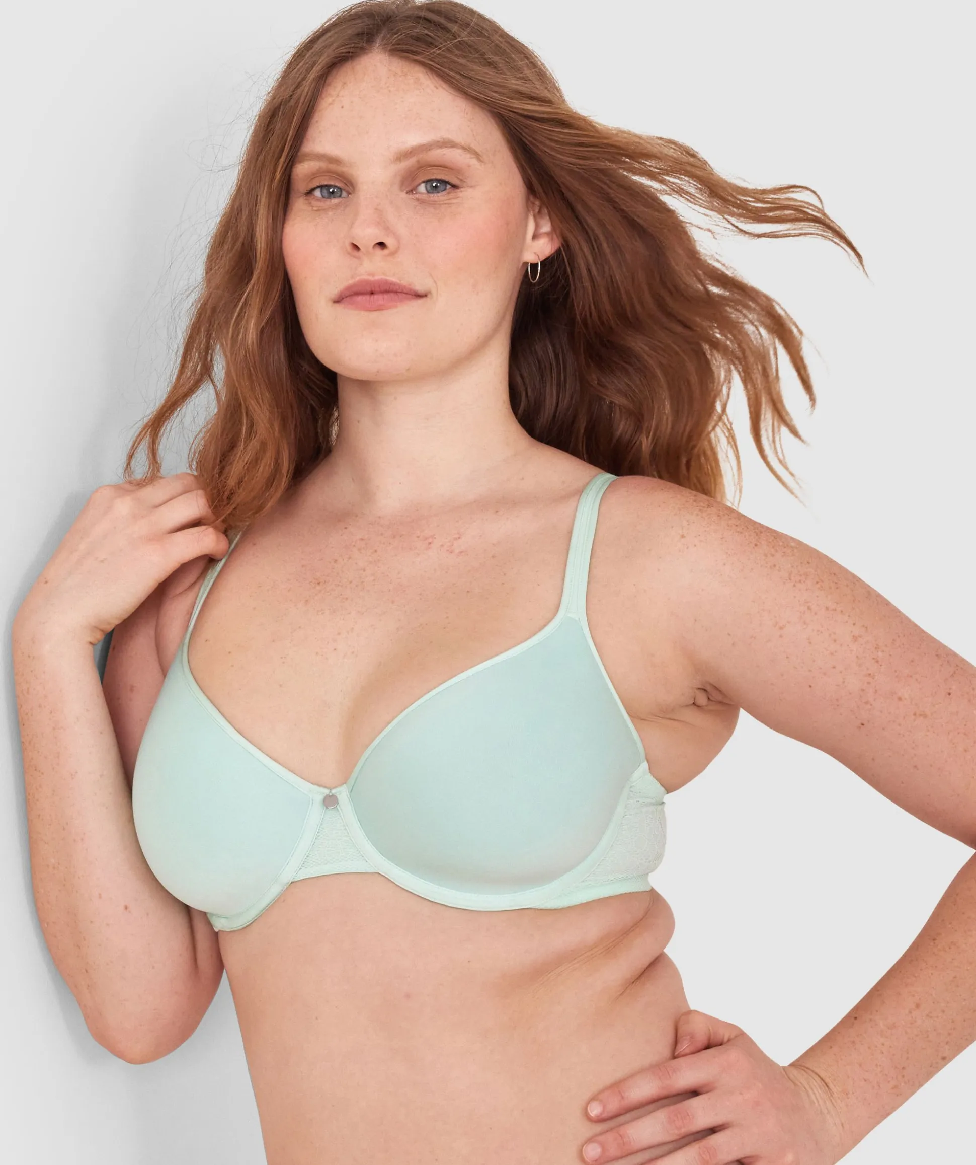 Pure Body Full Cup Bra-Light Green