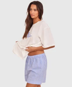 Relax Short - Blue/Print Stripe