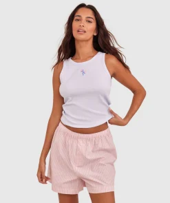 Relax Short - Pink/Print Stripe