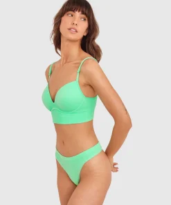 Rib Basics Push Up Wirefree - Mint Green