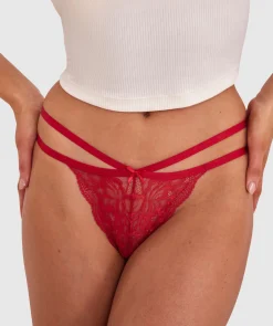 Romance String Knicker - Red