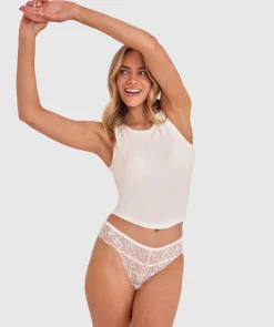 Romance V String Knicker - Ivory