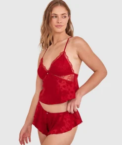 Rosalie French Knicker - Dark Red 2