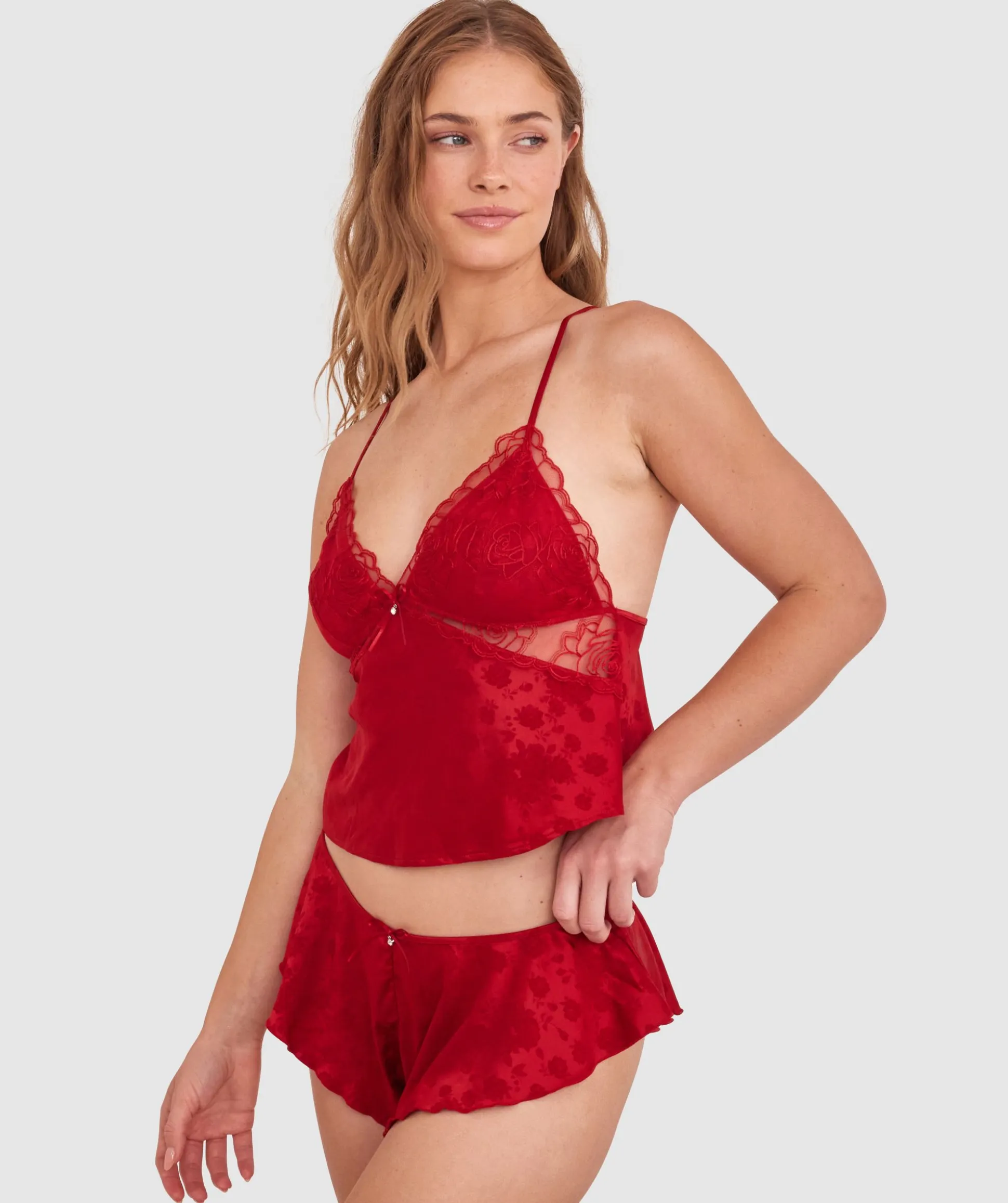 Rosalie French Knicker - Dark Red 2