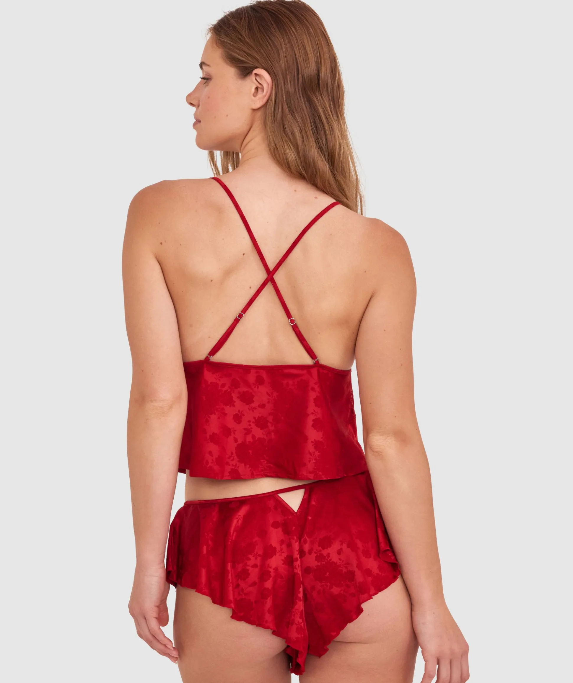 Rosalie French Knicker - Dark Red 2