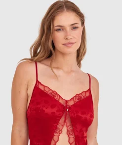 Rosalie Playsuit - Dark Red 2