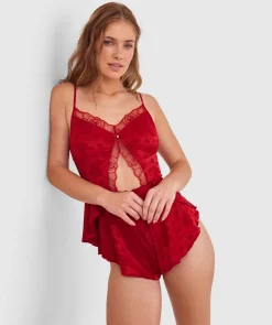 Rosalie Playsuit - Dark Red 2