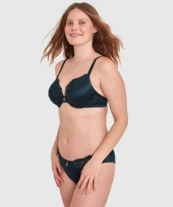 Rosaria Lightly Lined Bra-Dark Green
