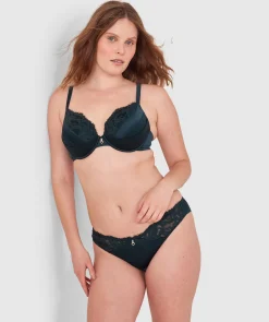 Rosaria Lightly Lined Bra-Dark Green