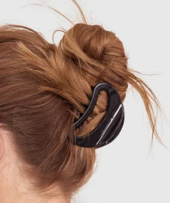 Round Clip With Logo - Black