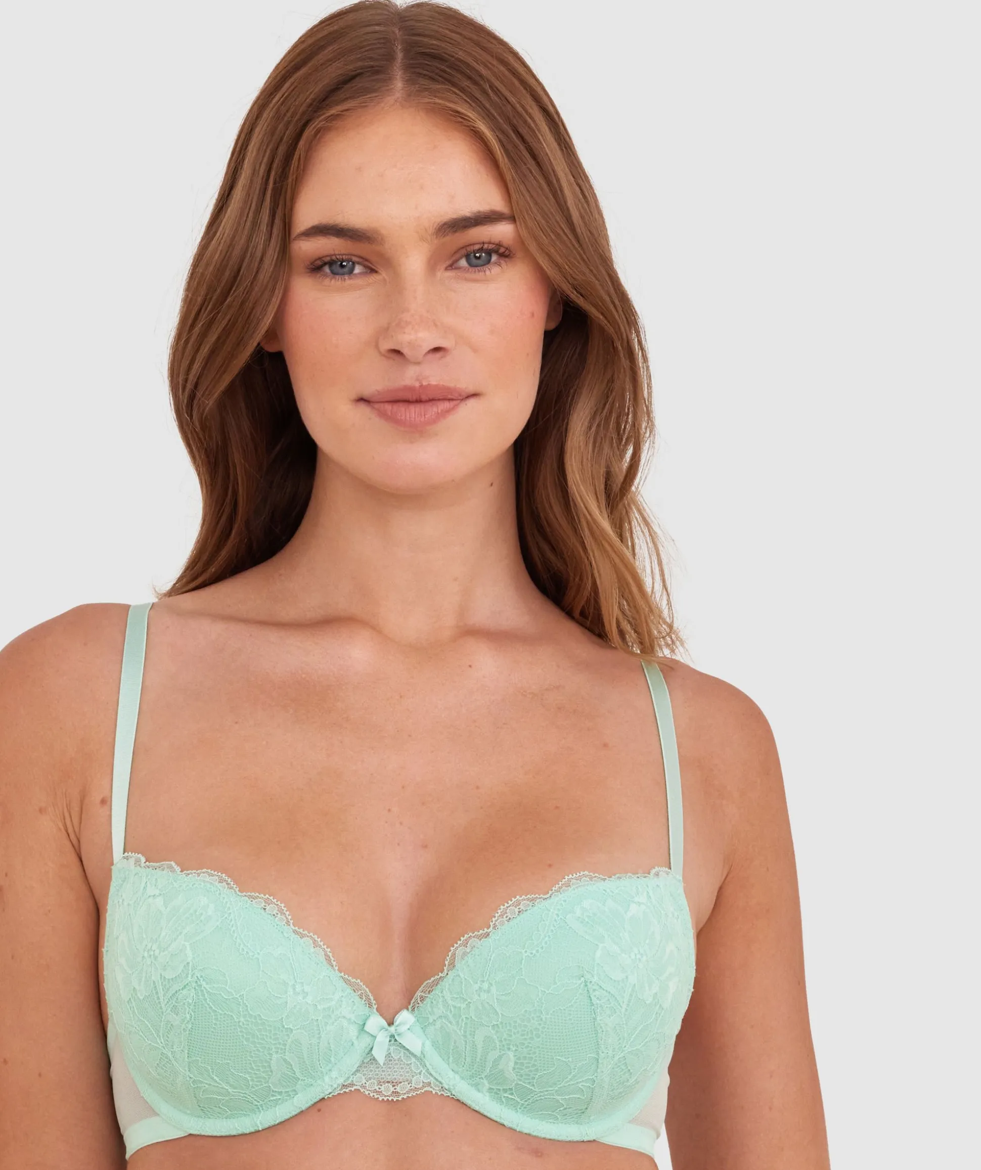Sally Lightly Lined Bra-Aqua