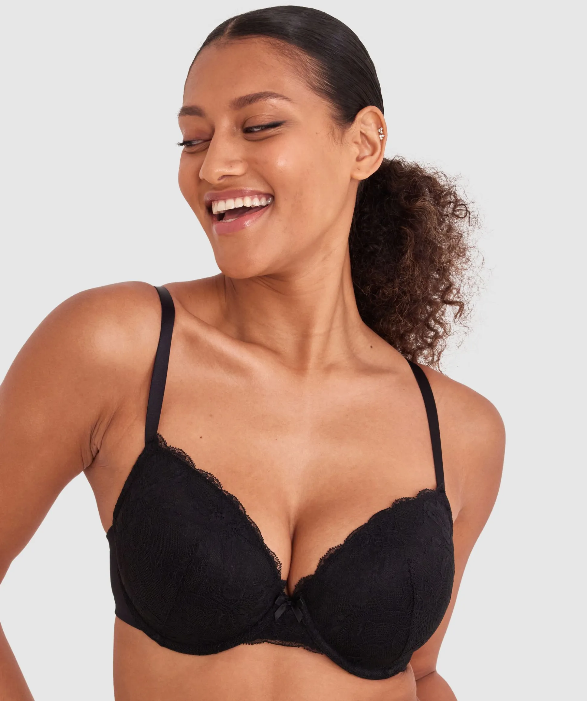Sally Lightly Lined Bra-Black