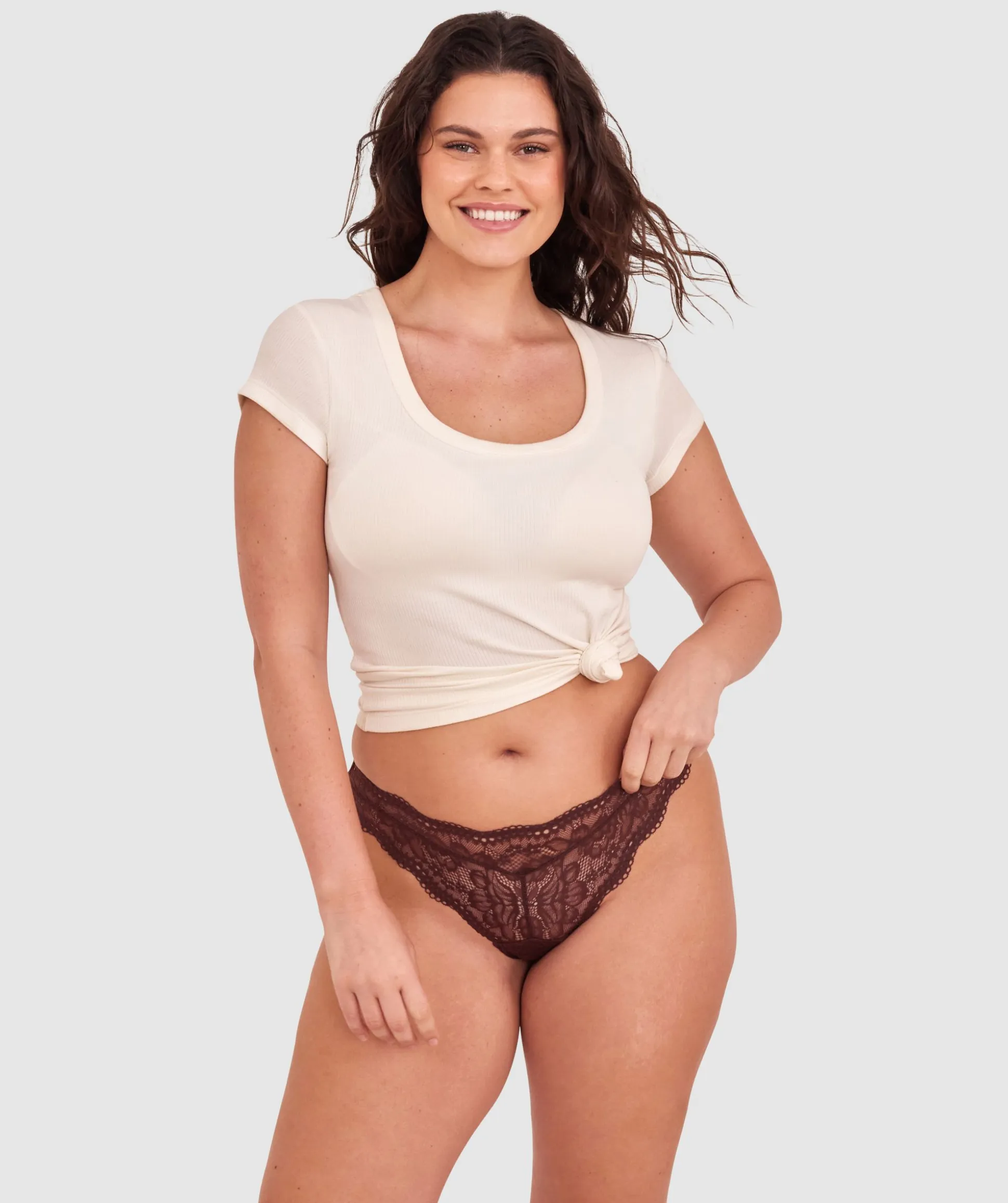 Sara Brazilian Knicker - Dark Brown