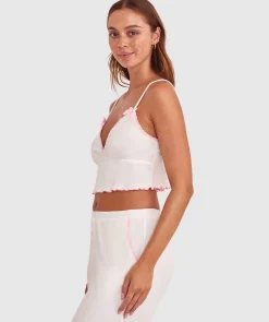 Sary Bralette - Ivory/Pink