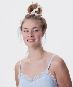 Scrunchie With Piping - Ivory