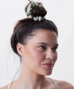 Scrunchie With Piping - Light Green