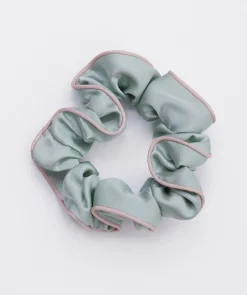 Scrunchie With Piping - Light Green