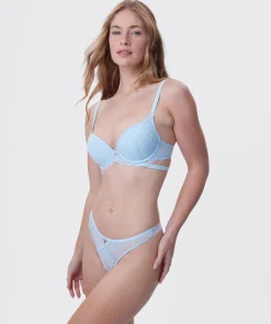 Seraphine High Leg G String - Blue