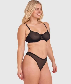 Sexy Basics High Leg G String - Black