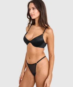 Sexy Basics Push Up Scoop Bra - Black