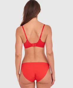 Sexy Basics Push Up Scoop-Dark Red