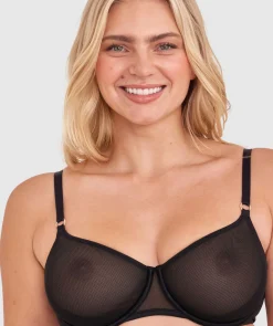 Sexy Basics Underwire Balconette Bra - Black