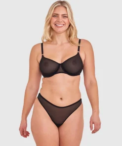 Sexy Basics Underwire Balconette Bra - Black