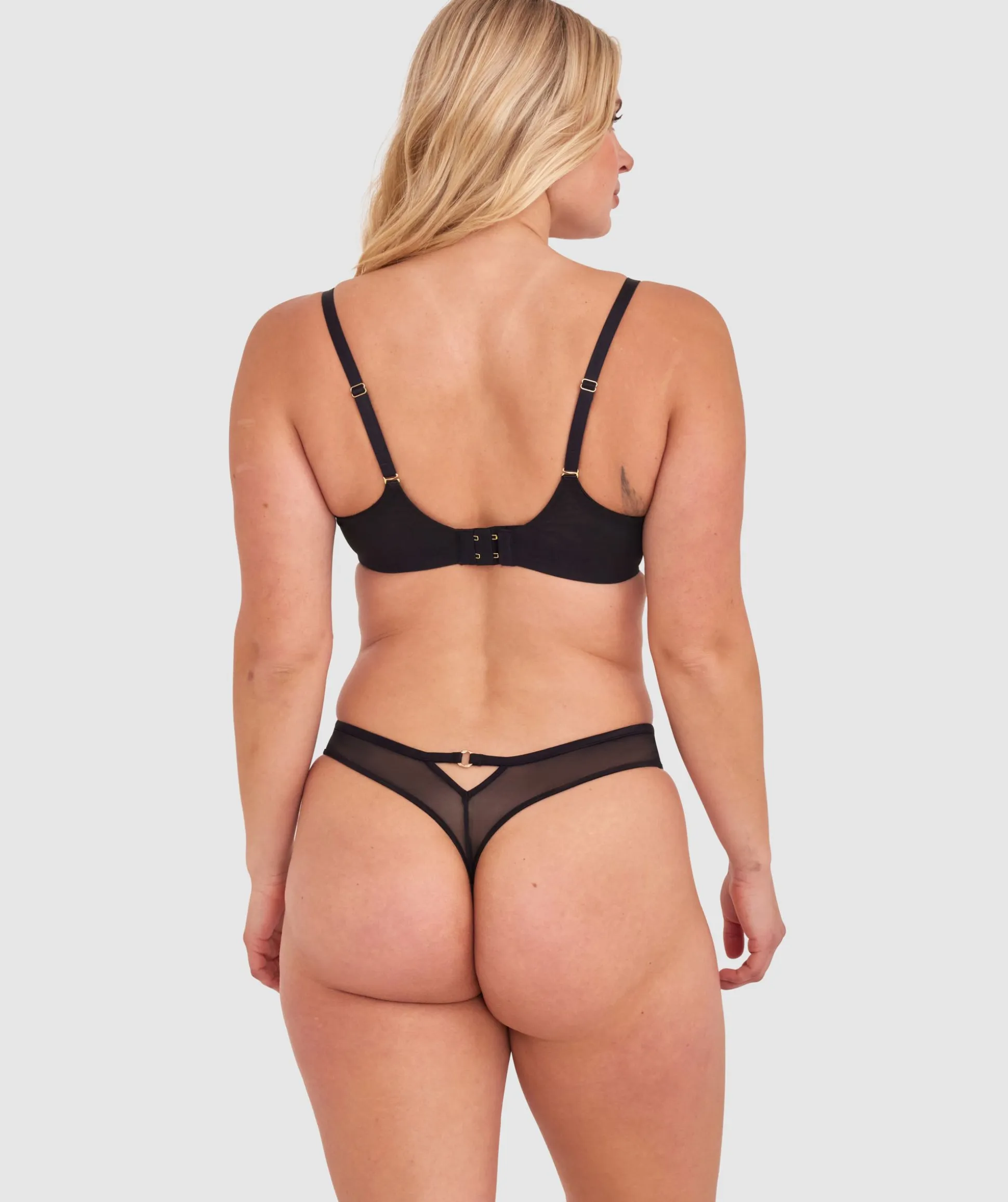 Sexy Basics Underwire Balconette Bra - Black