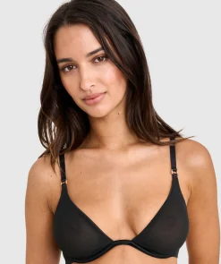 Sexy Basics Underwire Plunge Bra - Black