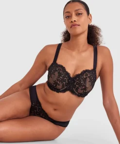 Sienna Brazilian Knicker - Black/Nude