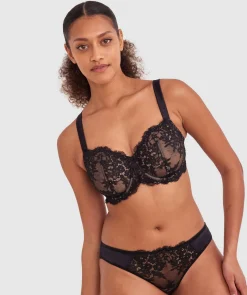 Sienna Brazilian Knicker - Black/Nude