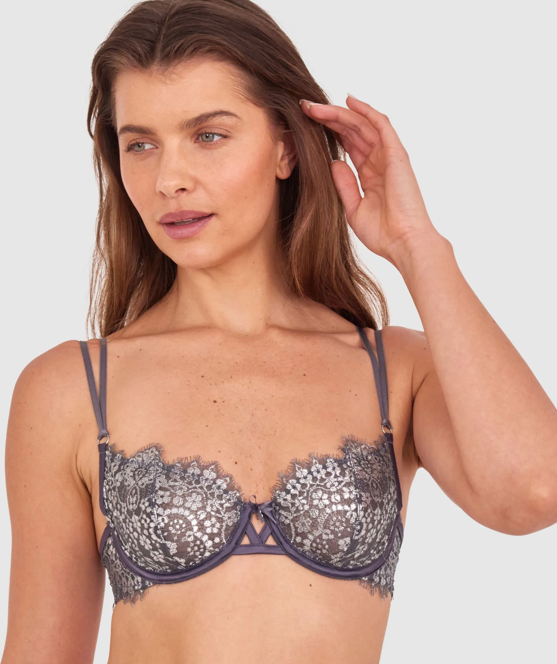 Silvia Bra - Dark Grey/Silver